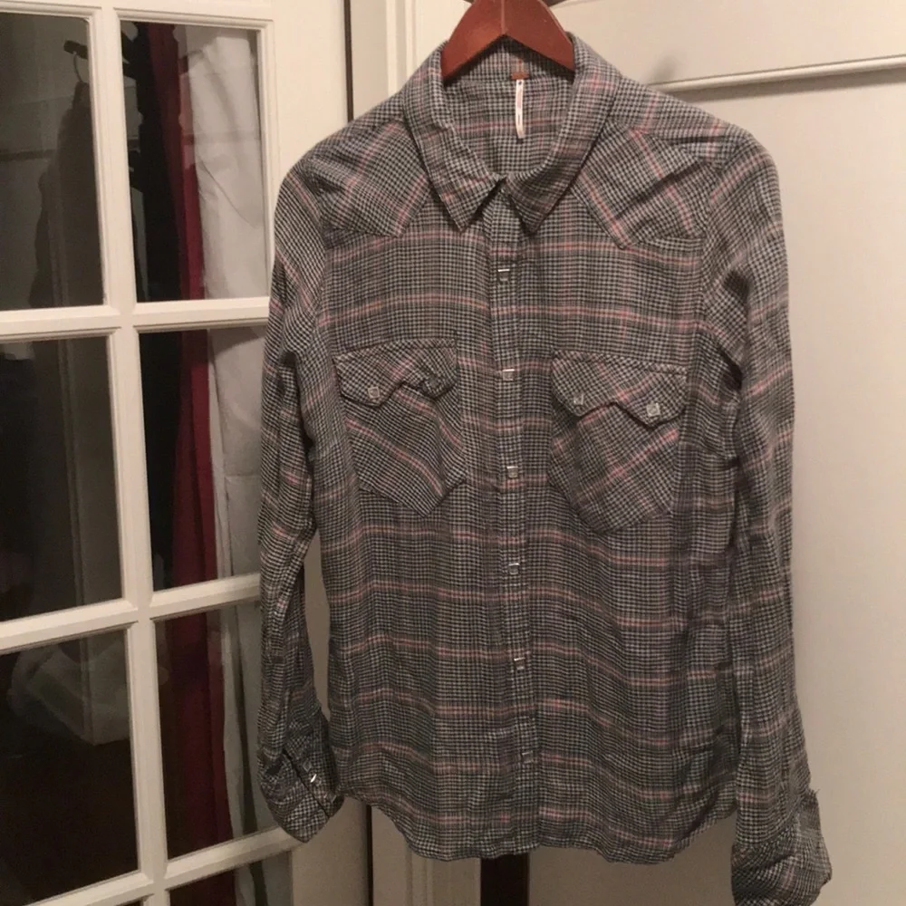 SALE New Free People Break My Stride Shirt Sz L